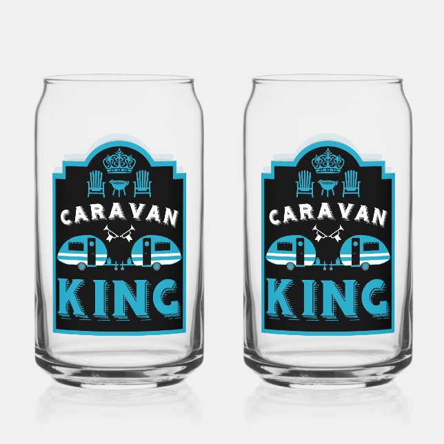Caravan King - Geschenke für Camper Dosenglas (Vorderseite)