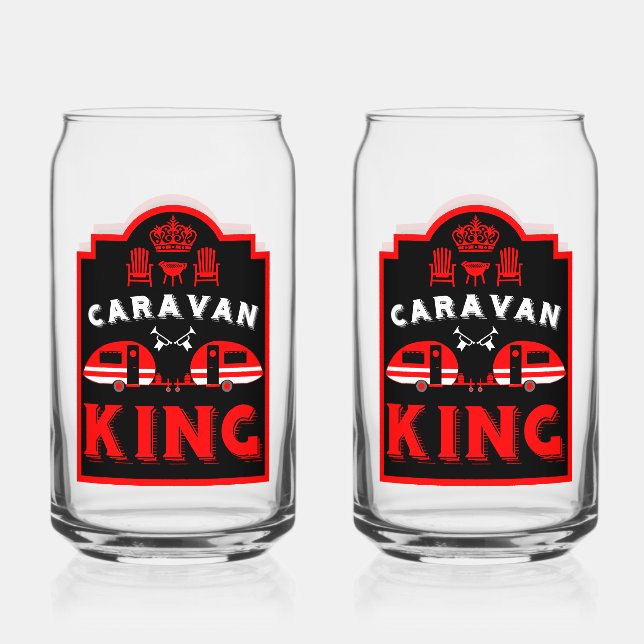 Caravan King - Geschenke für Camper Dosenglas (Vorderseite)