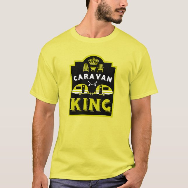 Caravan King - Geschenke für Camper T-Shirt (Vorderseite)