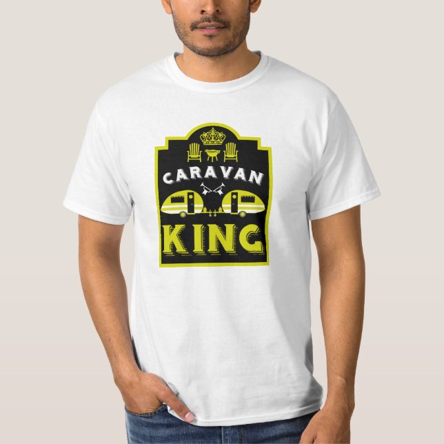 Caravan King - Geschenke für Camper T-Shirt (Vorderseite)