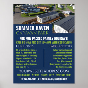 Caravan Park, Holiday Park Werbung Poster