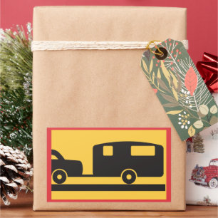 Caravan Rechteckiger Aufkleber