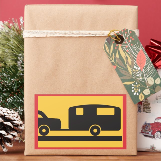 Caravan Rechteckiger Aufkleber (Feiertag)