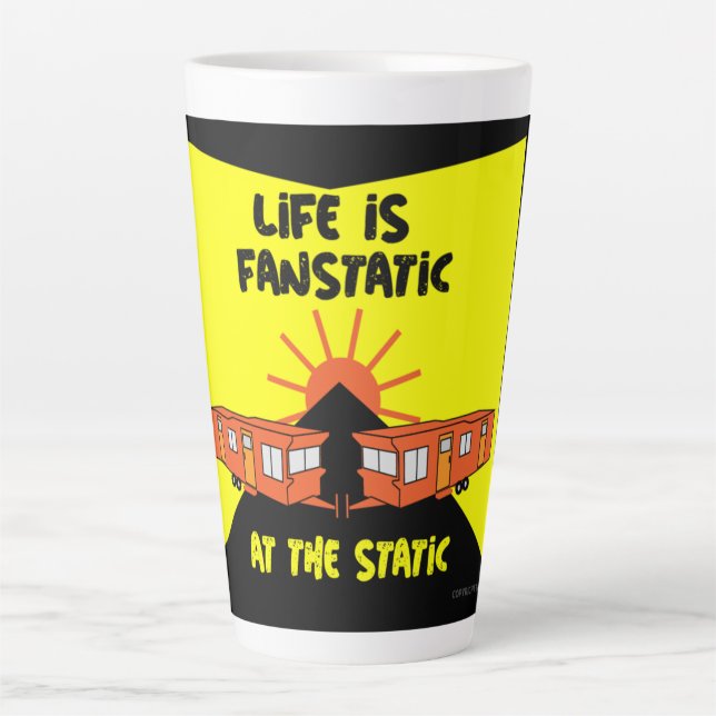 Caravanning | Statische Karawane | Caravan-Camping Milchtasse (Vorderseite)