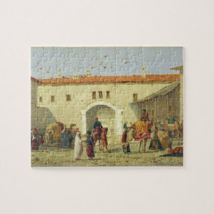 Caravanserai bei Mylasa, die Türkei, 1845 (Öl au Puzzle