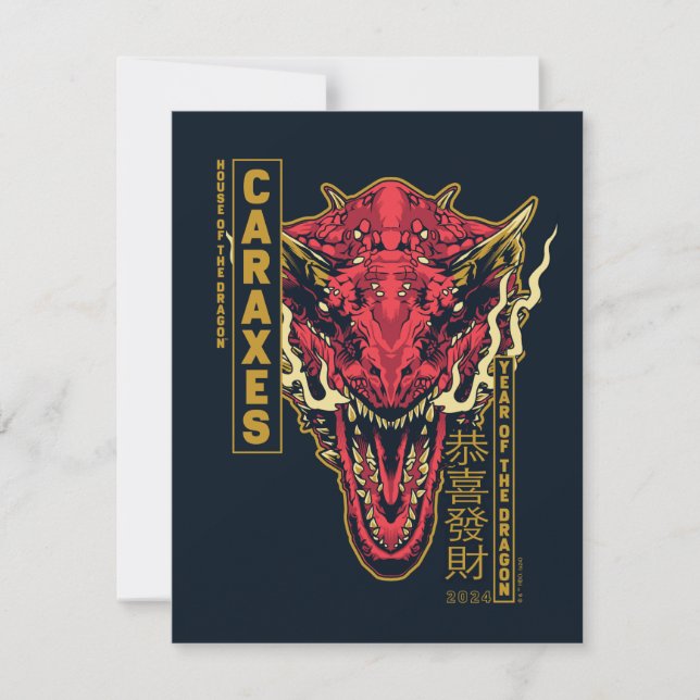 Caraxes Head Year of the Dragon | 恭 喜 發 財 Mitteilungskarte (Vorderseite)