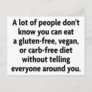 Carb-frei Postkarte