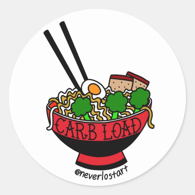 Carb Load Ramen Sticker (Vorderseite)