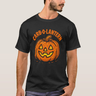 Carb-O-Laterne Lustiger Kürbis Halloween Faules Ko T-Shirt