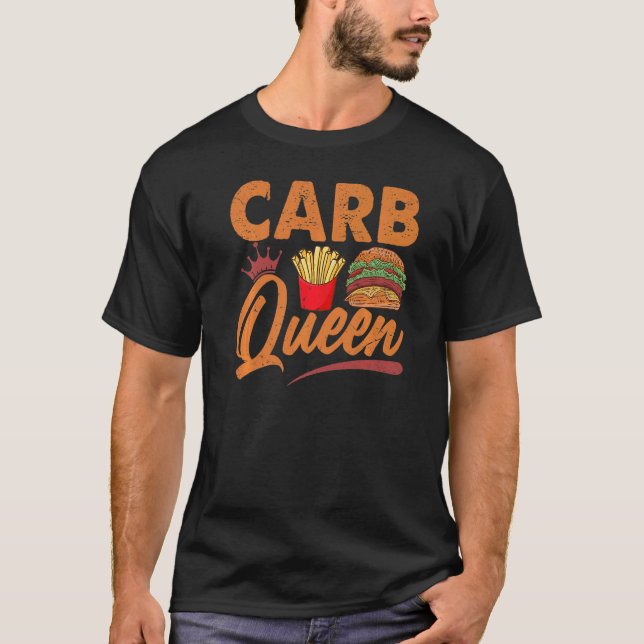 Carb Queen Burger and Friends Fast Food T-Shirt (Vorderseite)