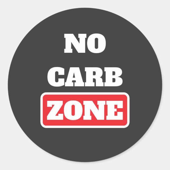 Carb Zone (100% CARNIVORE) Runder Aufkleber (Vorderseite)