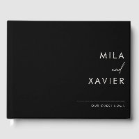 Carbon Black | Modernes Minimal Wedding Guestbook