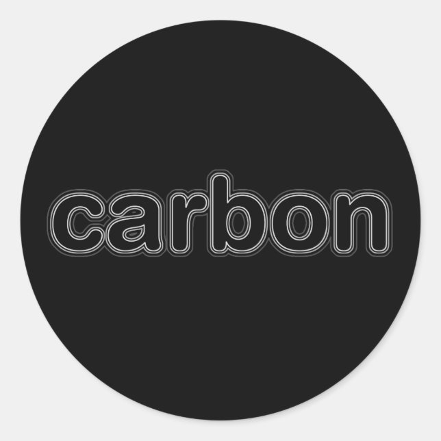 Carbon Brand Runder Aufkleber (Vorderseite)
