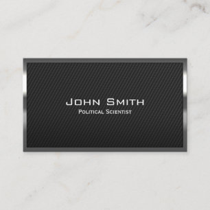 Carbon Fiber Political Scientist Business Card Visitenkarte