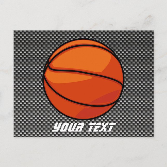 Carbon Fiber sieht Basketball aus Postkarte (Vorderseite)