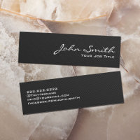 Carbon Fibre Black Mini Business Card
