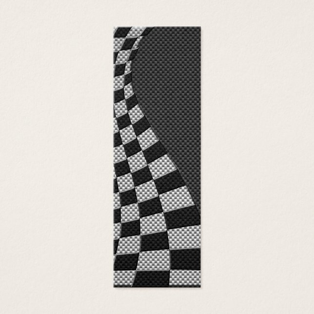 Carbon Fibre Racing Flag Wave Print (Vorderseite)