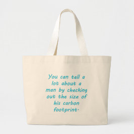 Carbon Footprint Türkis Jumbo Stoffbeutel
