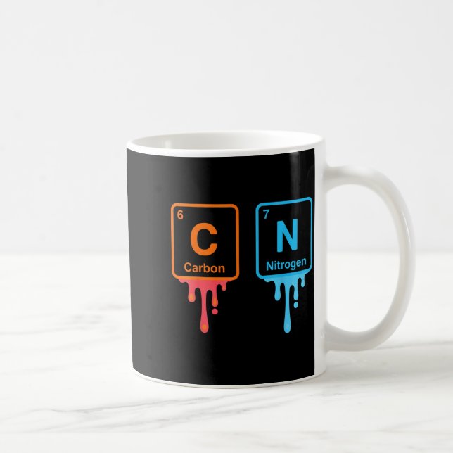 Carbon Nitrogen Science Design Fun Chemistry Lover Kaffeetasse (Rechts)