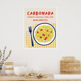 Carbonara-Druck Poster