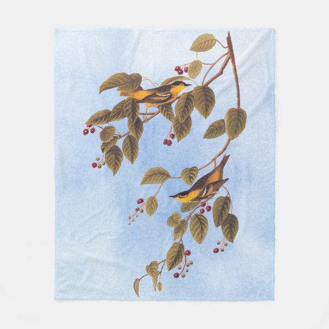 Carbonated Warbler Audubon Bird Fleecedecke (Vorderseite)