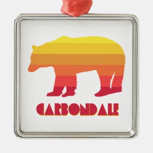 Carbondale Colorado Rainbow Bear Ornament Aus Metall