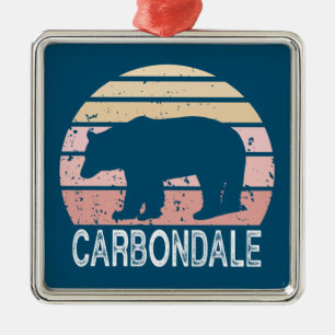Carbondale Colorado Retro Bear Ornament Aus Metall