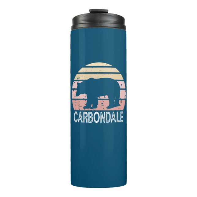 Carbondale Colorado Retro Bear Thermosbecher (Vorderseite)