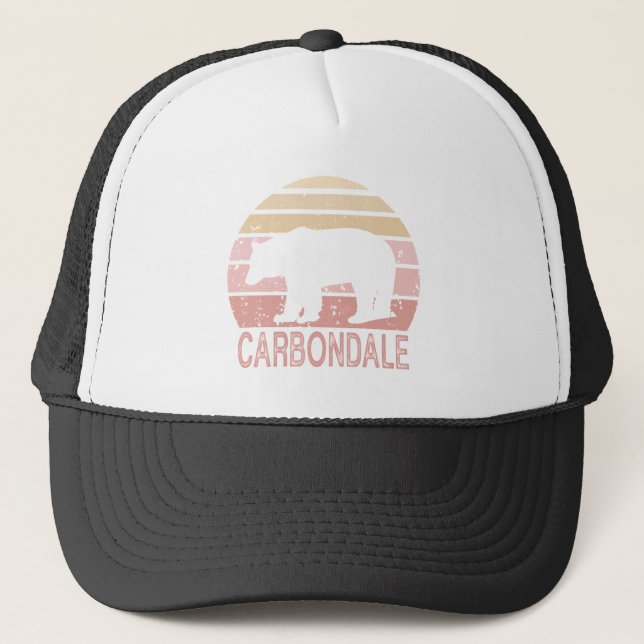 Carbondale Colorado Retro Bear Truckerkappe (Vorderseite)