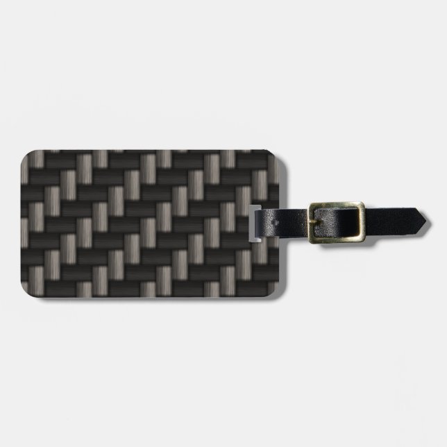Carbonfiber Muster kariert Gepäckanhänger (Vorderseite horizontal)