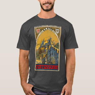Carcassone Frankreich Vintager Eisenbahn-Verkehr P T-Shirt