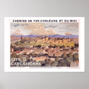 Carcassonne Frankreich Poster