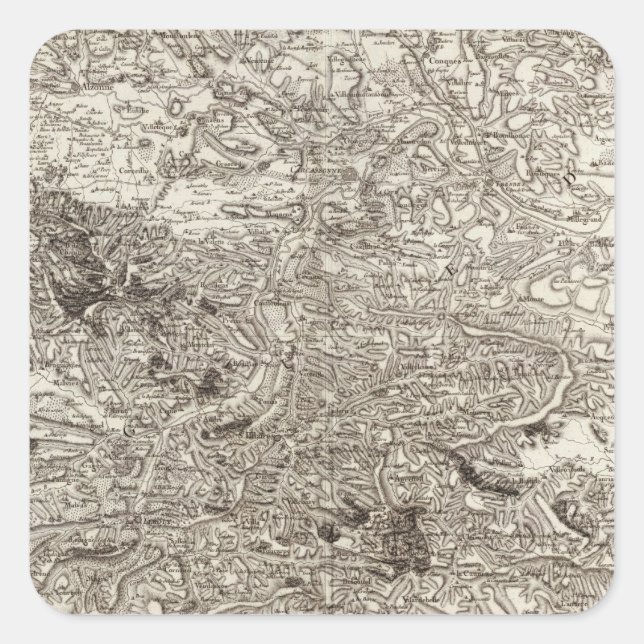 Carcassonne Quadratischer Aufkleber (Vorderseite)