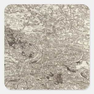 Carcassonne Quadratischer Aufkleber