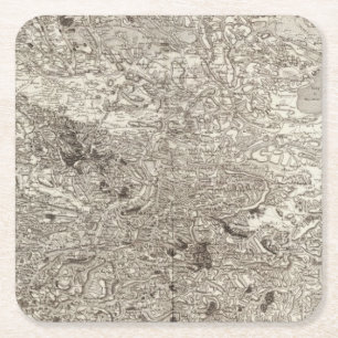 Carcassonne Rechteckiger Pappuntersetzer