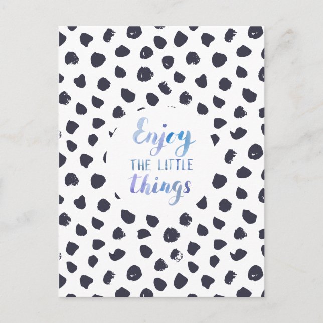Card (10,8 x 14,2 cm) - Enjoy The Little Things Postkarte (Vorderseite)