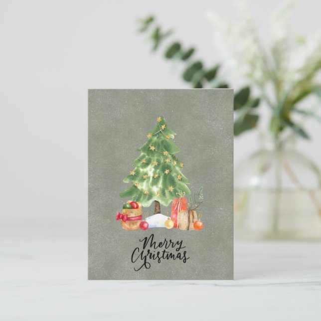 Card (10,8 x 14,2 cm) - Merry Christmas Postkarte (Stehend Vorderseite)