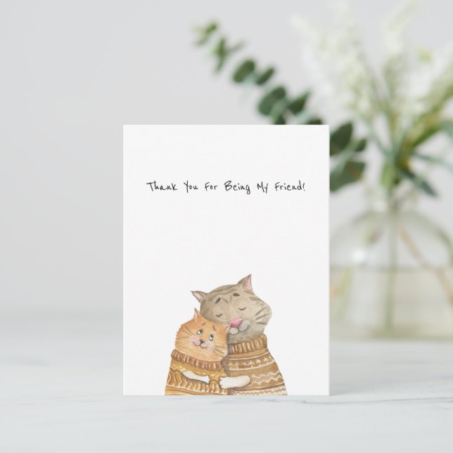 Card (10,8 x 14,2 cm) - Thank You! Postkarte (Stehend Vorderseite)