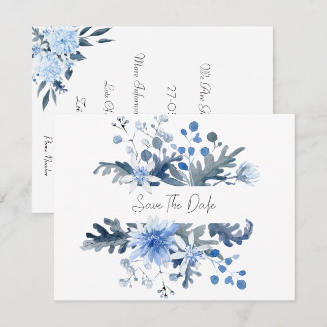 Card (10,8 x 14 cm) - Save The Date (Vorne/Hinten)