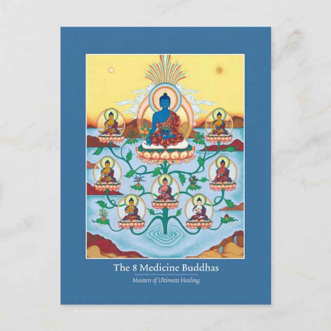 CARD 8 Medizin Buddhas Postkarte (Vorderseite)