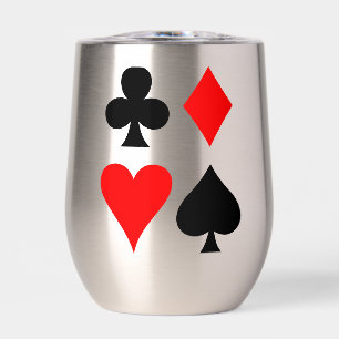 Card Anzug Design Thermal Wine Tumbler