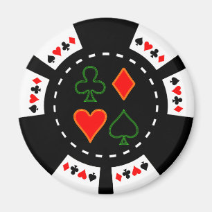 CARD-ANZUG POKER CHIP MAGNET