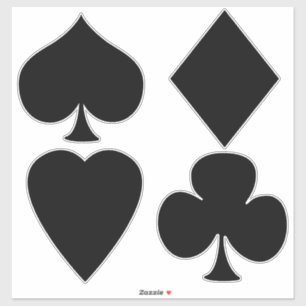 Card-Anzug - Schwarz Aufkleber