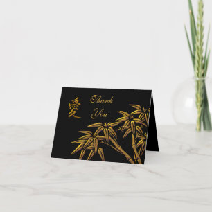 Card Danke Cards Asian Bamboo Liebe Symbol