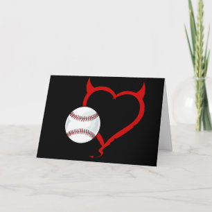 Card - Devilish Heart Baseball Feiertagskarte