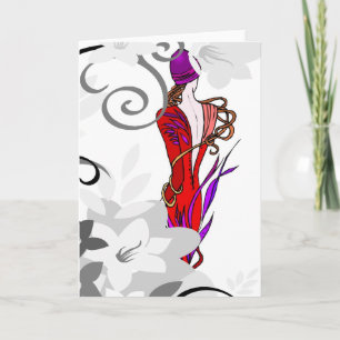 Card Fashion Lady Model Pose-Jeder Anlass Karte