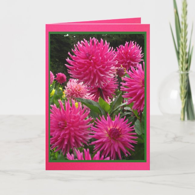 Card - Feliz Cumpleaños a mi Tía - Las Dalias Karte (Vorderseite)