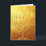 Card Golden Menorah | Gold | Israel | Karte<br><div class="desc">Judaica Golden Menorah | Judaika Goldene Menorah
schöne festliche Grusskarte Karte
beautiful Card</div>