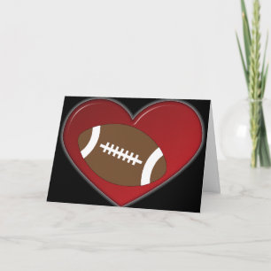 Card - Heart Football Feiertagskarte