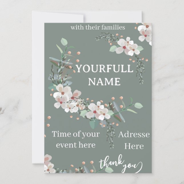 card Invitation Einladung (Vorderseite)